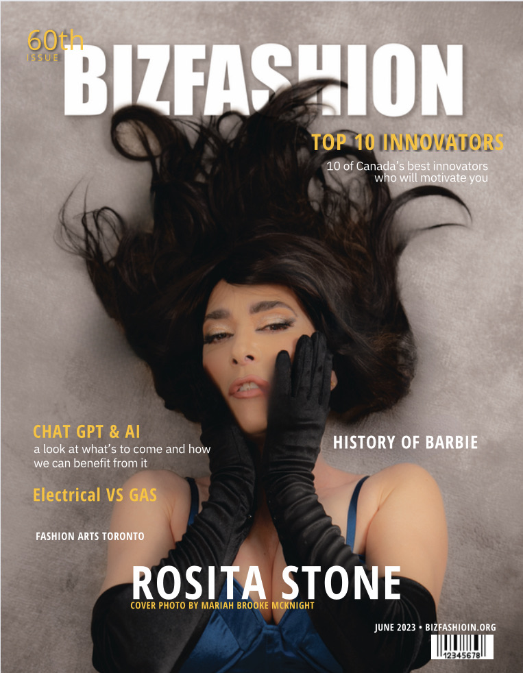 Rosita on the cover of award-winning BizFashion Magazine